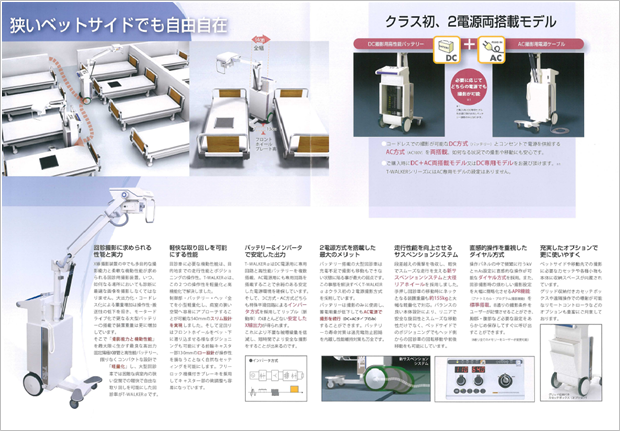 回診用Ｘ線撮影装置(T-WALKER αアルファ)の特徴