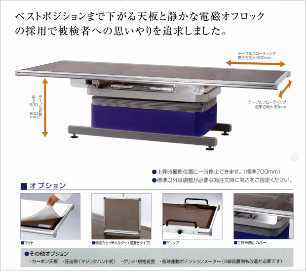 昇降式フローティングテーブル（SAA5）｜医療用画像診断装置の販売とサポート｜テックミカサ